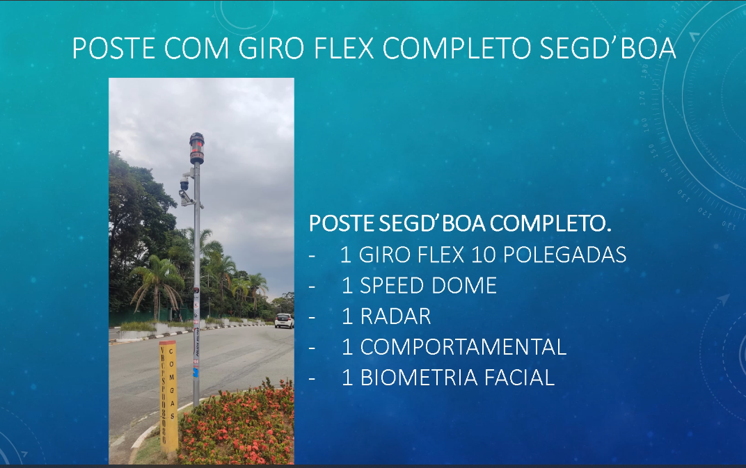 Poste SEGDBOA equipado com câmeras e sensores
